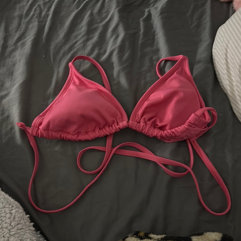 Pink Triangle Bikini Top